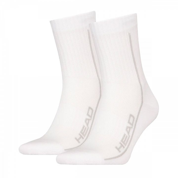 Head Tennis Performance Short Crew Socks 2P White